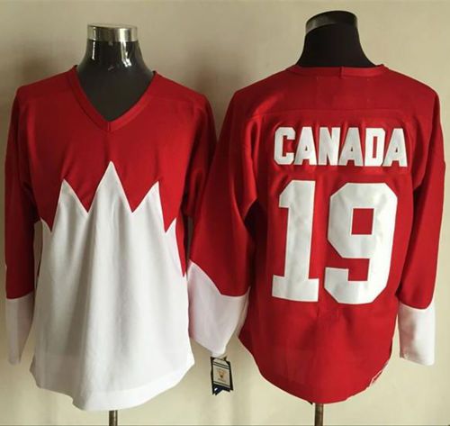 Olympic CA. #19 Canada Red/White 1972 Commemorative CCM Stitched NHL Jersey