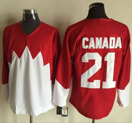 Olympic CA. #21 Canada Red/White 1972 Commemorative CCM Stitched NHL Jersey
