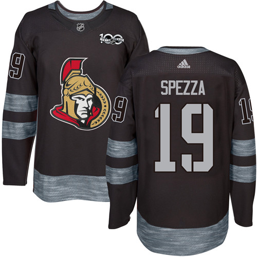 Senators #19 Jason Spezza Black 1917-2017 100th Anniversary Stitched NHL Jersey