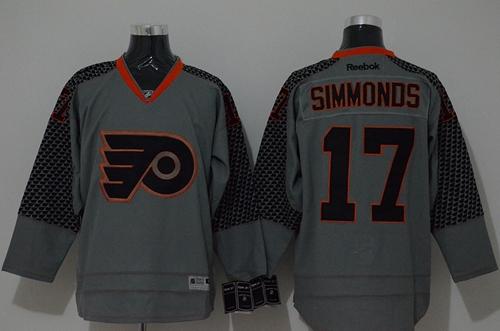 Flyers #17 Wayne Simmonds Charcoal Cross Check Fashion Stitched NHL Jersey