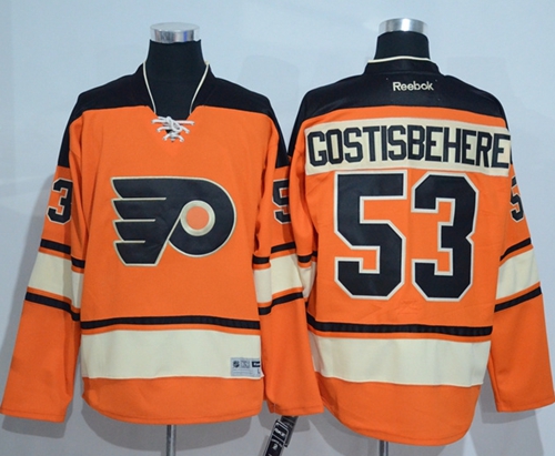 Flyers #53 Shayne Gostisbehere Orange Alternate Stitched NHL Jersey