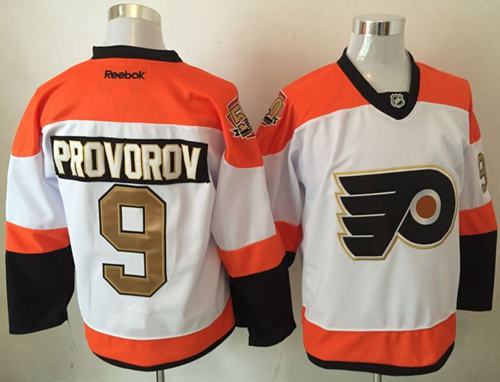 Flyers #9 Ivan Provorov White 3rd Stitched NHL Jersey