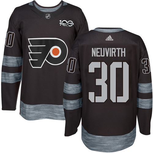 Flyers #30 Michal Neuvirth Black 1917-2017 100th Anniversary Stitched NHL Jersey