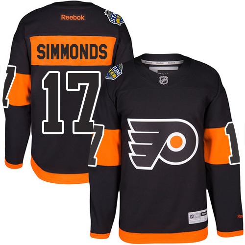 Flyers #17 Wayne Simmonds Black 2017 Stadium Series Stitched NHL Jersey