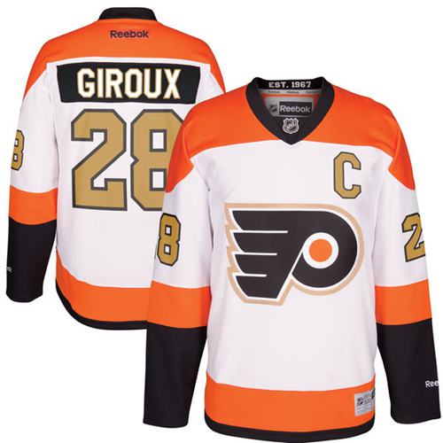 Flyers #28 Claude Giroux White 3rd Stitched NHL Jersey