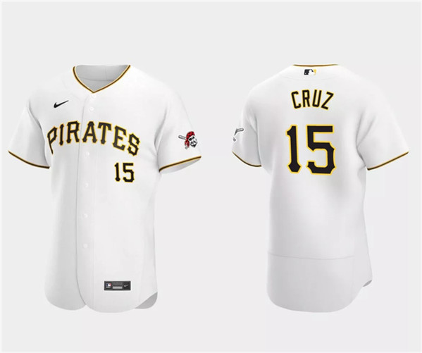Men's Pittsburgh Pirates #15 Oneil Cruz White Flex Base Stitched Baseball Jersey