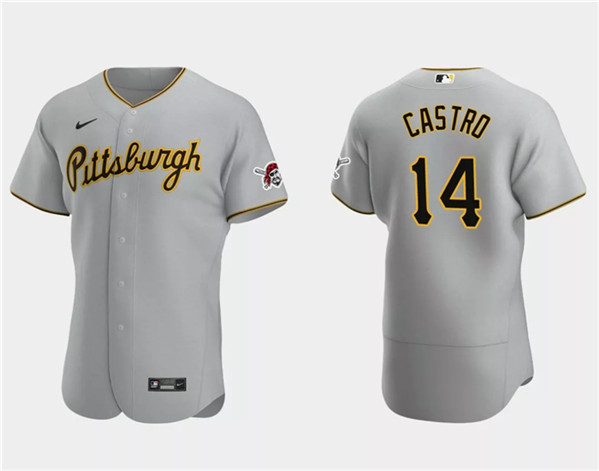 Men's Pittsburgh Pirates #14 Rodolfo Castro Gray Flex Base Stitched Baseball Jersey