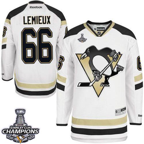 Penguins #66 Mario Lemieux White 2014 Stadium Series 2016 Stanley Cup Champions Stitched NHL Jersey