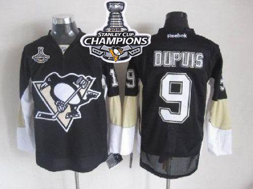 Penguins #9 Pascal Dupuis Black 2016 Stanley Cup Champions Stitched NHL Jersey