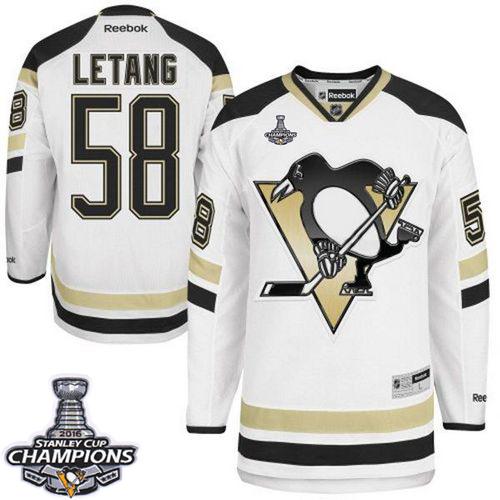 Penguins #58 Kris Letang White 2014 Stadium Series 2016 Stanley Cup Champions Stitched NHL Jersey