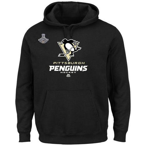 Pittsburgh Penguins Majestic Critical Victory VIII 2016 Stanley Cup Champions Pullover Hoodie Black