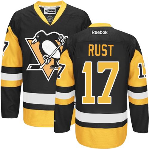 Penguins #17 Bryan Rust Black Alternate Stitched NHL Jersey
