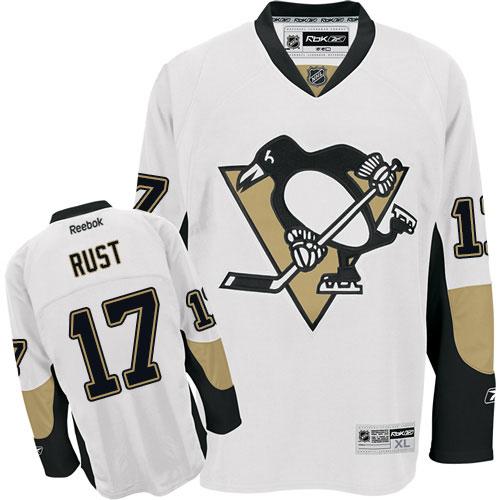 Penguins #17 Bryan Rust White Stitched NHL Jersey