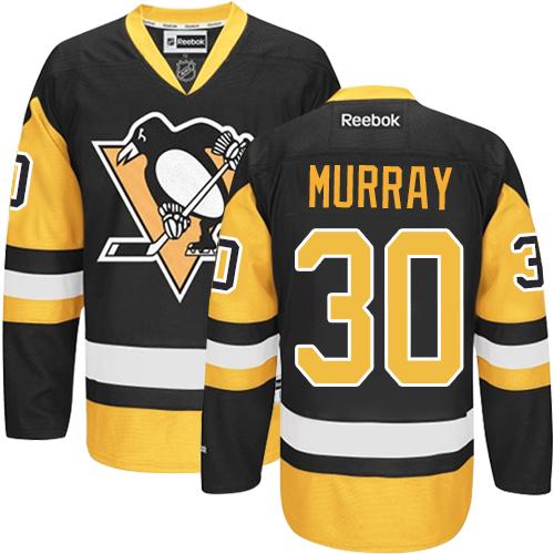 Penguins #30 Matt Murray Black Alternate Stitched NHL Jersey