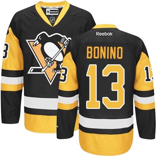 Penguins #13 Nick Bonino Black Alternate Stitched NHL Jersey
