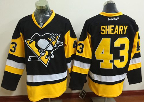 Penguins #43 Conor Sheary Black Alternate Stitched NHL Jersey