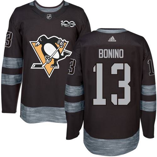 Penguins #13 Nick Bonino Black 1917-2017 100th Anniversary Stitched NHL Jersey