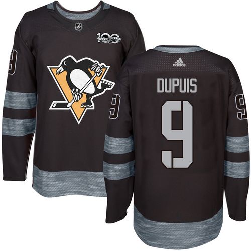Penguins #9 Pascal Dupuis Black 1917-2017 100th Anniversary Stitched NHL Jersey