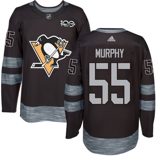 Penguins #55 Larry Murphy Black 1917-2017 100th Anniversary Stitched NHL Jersey