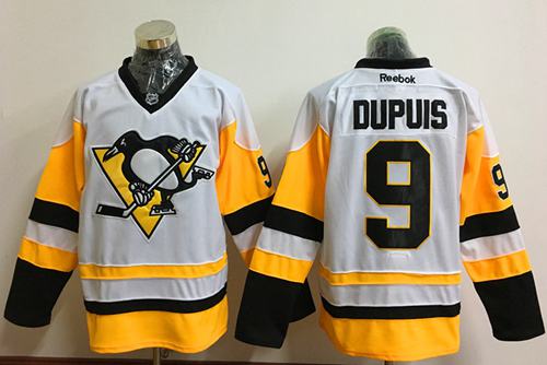 Penguins #9 Pascal Dupuis White New Away Stitched NHL Jersey