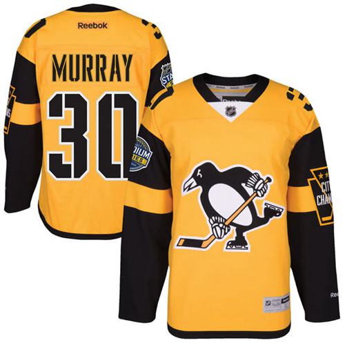 Penguins #30 Matt Murray Gold 2017 Stadium Series Stitched NHL Jersey