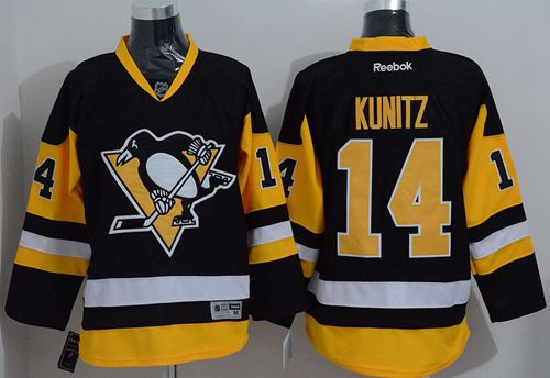 Penguins #14 Chris Kunitz Black Alternate Stitched NHL Jersey