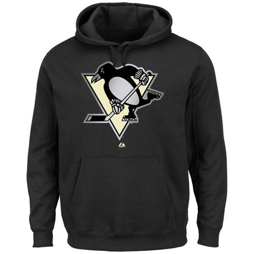 Pittsburgh Penguins Majestic Game Reflex Pullover Hoodie Black