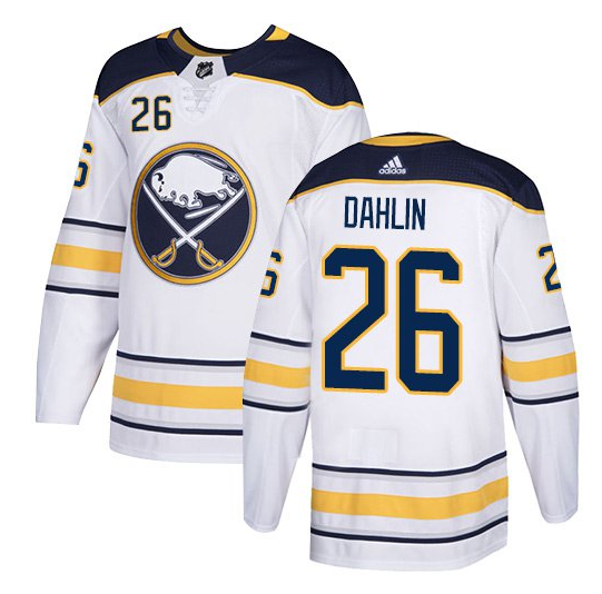 Men's Adidas Buffalo Sabres #26 Rasmus Dahlin White Stitched NHL Jersey