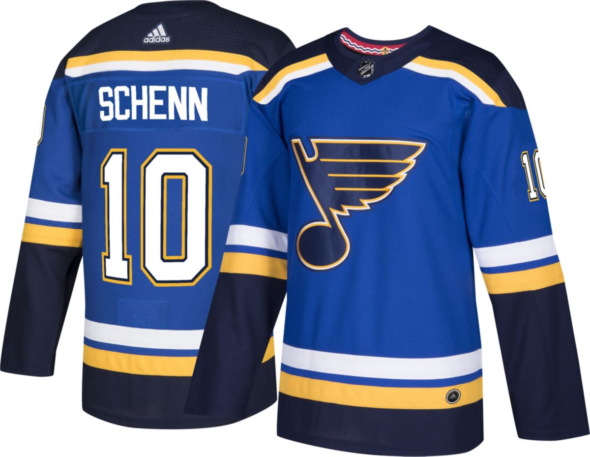 Men's Adidas St. Louis Blues #10 Brayden Schenn Blue Stitched NHL Jersey