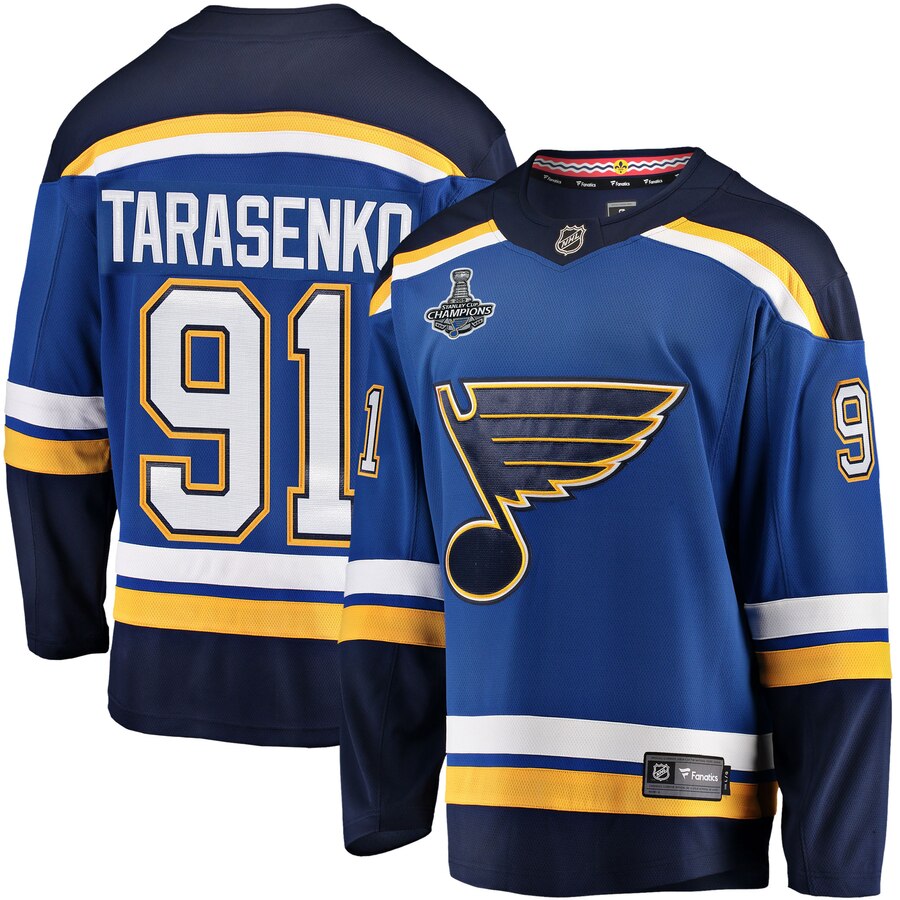 Men's St. Louis Blues #91 Vladimir Tarasenko 2019 Stanley Cup Final Bound Breakaway Blue Stitched NHL Jersey