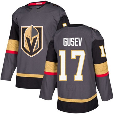 Men's Vegas Golden Knights#17 Nikita Gusev Gray Adidas Stitched NHL Jersey