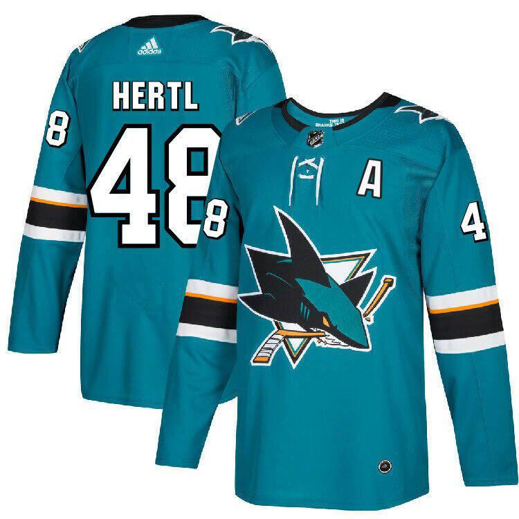 Men's San Jose Sharks #48 Tomas Hertl Blue Stitched NHL Jersey