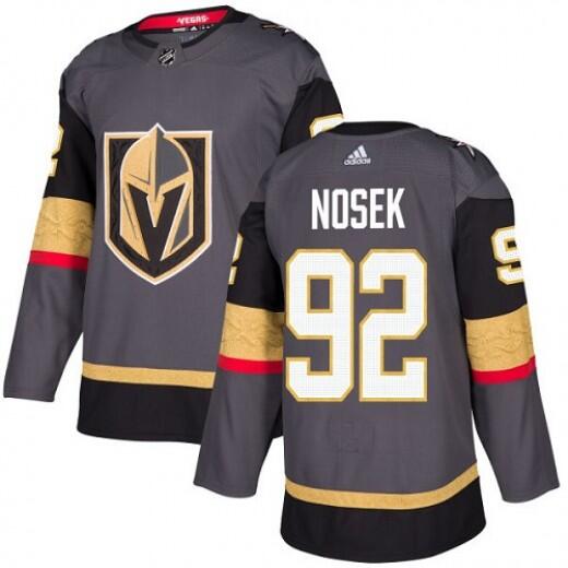 Men's Vegas Golden Knights #92 Tomas Nosek Grey Stitched NHL Jersey