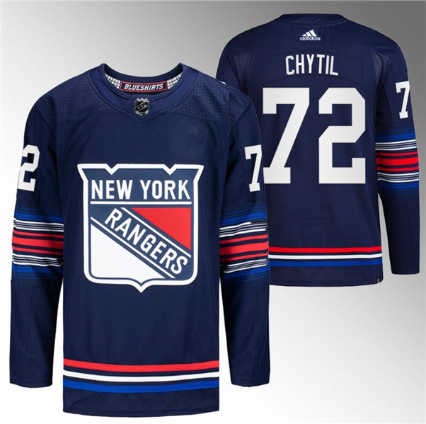 Men's New York Rangers #72 Filip Chytil Navy Stitched Jersey