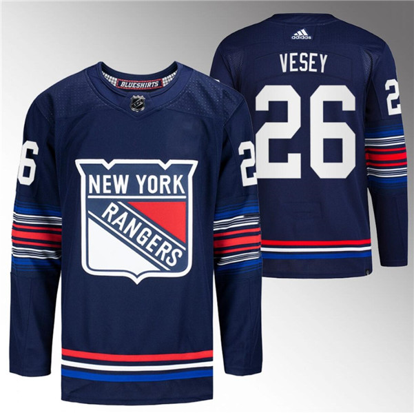 Men's New York Rangers #26 Jimmy Vesey Navy Stitched Jersey