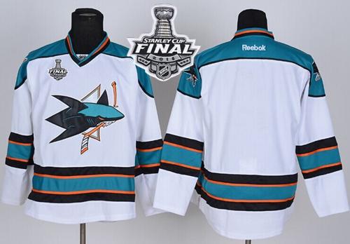 Sharks Blank White 2016 Stanley Cup Final Patch Stitched NHL Jersey