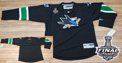 Sharks Blank Black 2016 Stanley Cup Final Patch Stitched NHL Jersey