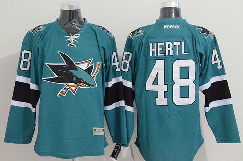 Sharks #48 Tomas Hertl Teal Stitched NHL Jersey