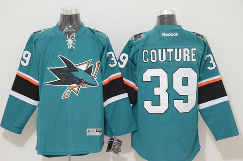 Sharks #39 Logan Couture Teal Stitched NHL Jersey