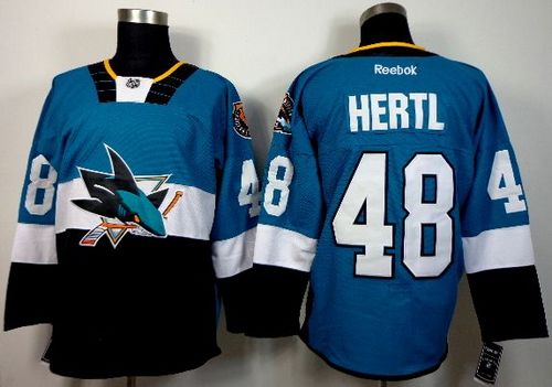 Sharks #48 Tomas Hertl Teal/Black 2015 Stadium Series Stitched NHL Jersey