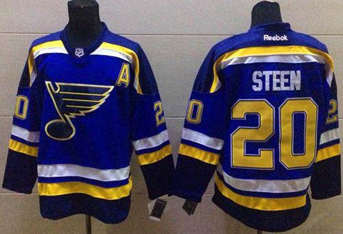 Blues #20 Alexander Steen Light Blue Home Stitched NHL Jersey