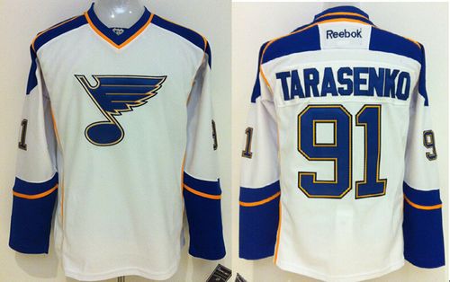 Blues #91 Vladimir Tarasenko White Away Stitched NHL Jersey