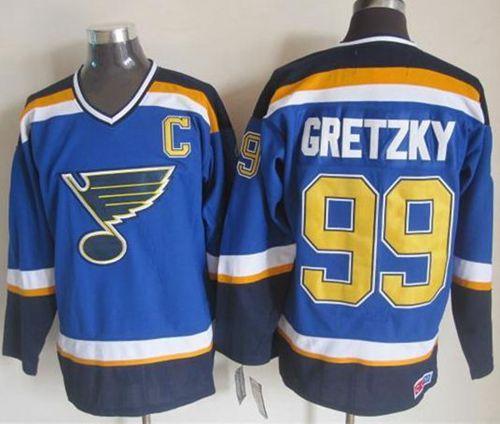 Blues #99 Wayne Gretzky Light Blue CCM Throwback Stitched NHL Jersey