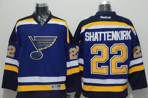 Blues #22 Kevin Shattenkirk Light Blue Home Stitched NHL Jersey