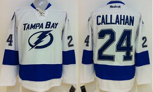 Lightning #24 Ryan Callahan White Stitched NHL Jersey