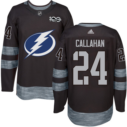Lightning #24 Ryan Callahan Black 1917-2017 100th Anniversary Stitched NHL Jersey