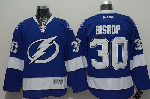 Lightning #30 Ben Bishop Blue Stitched NHL Jersey