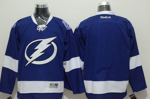 Lightning Blank Blue Stitched NHL Jersey