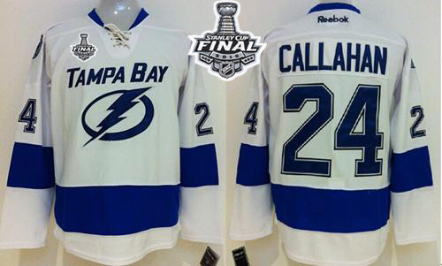 Lightning #24 Ryan Callahan White 2015 Stanley Cup Stitched NHL Jersey
