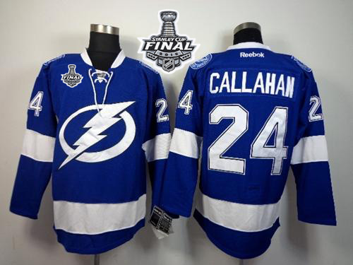 Lightning #24 Ryan Callahan Blue 2015 Stanley Cup Stitched NHL Jersey